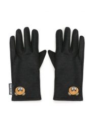 MOSCHINO Rękawiczki Damskie 65345 M2812 Czarny. Czarne rękawiczki damskie MOSCHINO, bez wzorów, z dzianiny. Za 469.99 zł.