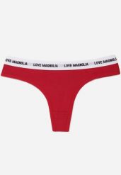 Czerwone Majtki Typu Stringi z Bawełną i Napisami Veza. Czerwone majtki damskie Born2be, z bawełny. Za 7.99 zł.