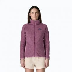 PATAGONIA Bluza damska W's Better Sweater Jkt light violet-S. Niebieskie bluzy damskie Patagonia, s, bez wzorów, z dzianiny, biznesowe, bez ramiączek, bez kaptura. Za 656.35 zł.