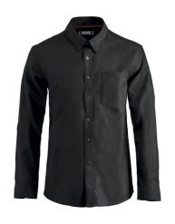 Clique Oxford koszula Oxford z długim rękawem 100% bawełna, łatwa w pielęgnacji. Czarne koszule męskie CLIQUE, l, bez wzorów, z bawełny, bez kołnierzyka, bez ramiączek. Za 228.33 zł.