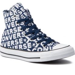 Trampki CONVERSE - Ctas Hi 163952C Navy/White/White. Niebieskie trampki i tenisówki damskie Converse, bez wzorów, z gumy, bez zapięcia. W wyprzedaży za 219.00 zł.