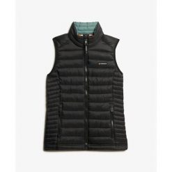 Damska kurtka bez rękawów Superdry Fuji Lite. Czarne kurtki damskie Superdry, s, bez wzorów, z materiału, bez kaptura. Za 377.95 zł.