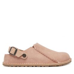 Klapki Birkenstock. Czerwone klapki damskie Birkenstock, bez wzorów, bez obcasa, bez zapięcia. Za 719.99 zł.