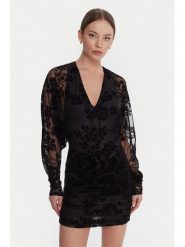 PINKO Sukienka koktajlowa Roulette 105624 A2QD Czarny Regular Fit. Czarne sukienki damskie Pinko, xs, bez wzorów, z syntetyku, wizytowe, bez kołnierzyka, bez ramiączek. Za 1,239.00 zł.