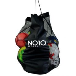Siatkowa Torba Na Piłki Z Logo. Czarne torby sportowe męskie NO10, bez wzorów, z materiału. Za 168.99 zł.