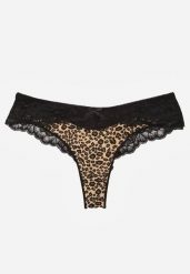 Panterkowe Majtki Stringi Ozdobione Koronką Phisoris. Majtki damskie Renee, z koronki. Za 12.99 zł.