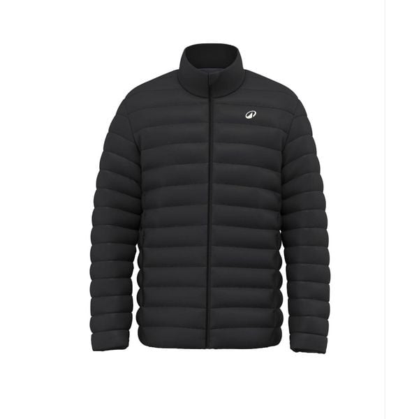 Kurtka turystyczna męska puchowa MH100. Czarne kurtki męskie QUECHUA, l, bez wzorów, z materiału, sportowe, bez kaptura. Za 119.99 zł.