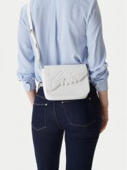 Guess Torebka J3YZ32 WG730 Biały. Białe listonoszki damskie Guess, z aplikacjami, ze skóry, bez dodatków. Za 185.99 zł.
