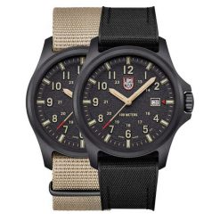 Zegarek męski Luminox XL.1970.SET, Quartz, 43mm, 10ATM. Czarne zegarki męskie Luminox, bez wzorów, z materiału. Za 2,105.50 zł.