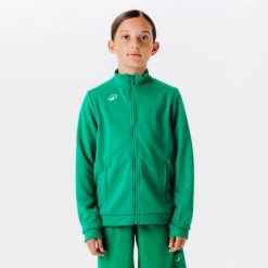 Bluza piłkarska Kipsta Essential trening. Zielone bluzy męskie KIPSTA, bez wzorów, z elastanu, sportowe, bez ramiączek, bez kaptura. W wyprzedaży za 49.99 zł.
