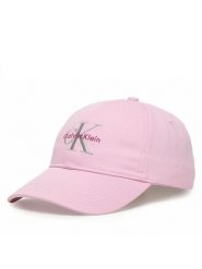 Calvin Klein Czapka z daszkiem Monologo Embroidery Baseball Hat LV04K5026G Różowy. Czerwone czapki damskie Calvin Klein, bez wzorów, z bawełny. Za 169.99 zł.