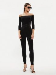NORMA KAMALI Kombinezon KK123JPL964001 Czarny Slim Fit. Czarne sukienki damskie Norma Kamali, m, bez wzorów, z syntetyku, bez kołnierzyka, bez ramiączek. Za 1,639.00 zł.