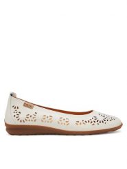 Pikolinos Baleriny W4C-4927 Biały. Białe balerinki damskie Pikolinos, bez wzorów, ze skóry, bez obcasa, bez zapięcia. Za 459.99 zł.