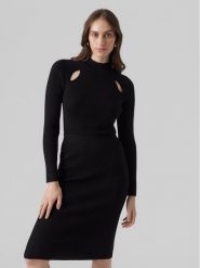 Vero Moda Sweter 10290675 Czarny Slim Fit. Czarne swetry nierozpinane damskie Vero Moda, s, bez wzorów, z syntetyku, bez kołnierzyka, bez ramiączek. W wyprzedaży za 79.99 zł.