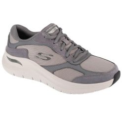 Buty sportowe Sneakersy męskie, Arch Fit 2.0 - The Keep. Szare buty sportowe męskie Skechers, bez wzorów, bez zapięcia, trekkingowe. Za 379.99 zł.