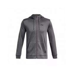 Bluza z kapturem z pełnym zamkiem błyskawicznym Under Armour Fleece®. Czarne bluzy męskie Under Armour, bez wzorów, sportowe, bez ramiączek, z kapturem. Za 330.50 zł.