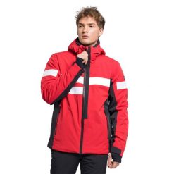 Kurtka narciarska męska CMP 31W0107. Czerwone kurtki sportowe męskie CMP, na zimę, m, bez wzorów, bez kaptura, narciarskie. Za 739.99 zł.
