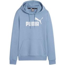 Damska Bluza Z Kapturem Z Logo ESS. Niebieskie bluzy damskie Puma, m, bez wzorów, bez ramiączek, z kapturem. Za 273.99 zł.