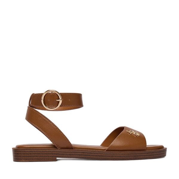 Sandały U.S. Polo Assn. Brązowe sandały damskie U.S. Polo Assn., bez wzorów, bez obcasa, na płaskiej podeszwie, bez zapięcia. Za 115.99 zł.