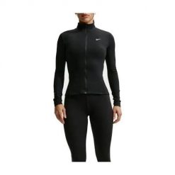Bluza treningowa damska Nike IM7046010BLACKWHITE. Czarne bluzy damskie Nike, na lato, s, bez wzorów, biznesowe, bez ramiączek, bez kaptura. Za 258.65 zł.
