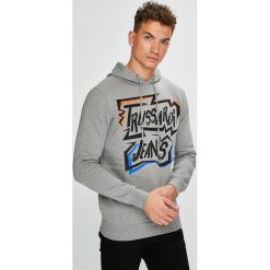 Trussardi Jeans - Bluza. Szare bluzy męskie TRUSSARDI JEANS, m, bez wzorów, z bawełny, z kapturem. W wyprzedaży za 239.90 zł.