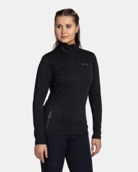 Bluza techniczna damska Kilpi MONTALE-W. Czarne bluzy damskie Kilpi, bez wzorów, z materiału, sportowe, bez ramiączek, bez kaptura. Za 165.00 zł.