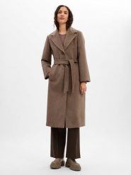 Weekend Max Mara płaszcz wełniany z domieszką moheru Kobiety brązowy, 34. Brązowe płaszcze damskie Weekend Max Mara, bez wzorów, z wełny, biznesowe, bez kołnierzyka, bez kaptura. Za 3,299.95 zł.
