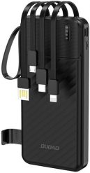 Powerbank Dudao K11 10000mAh z wbudowanymi kablami czarny. Czarne powerbanki Dudao. Za 32.24 zł.