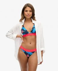 Superdry Figi bikini Logo Classic — Modelujące dopasowanie. Niebieskie stroje kąpielowe damskie Superdry, bez wzorów, z elastanu. Za 205.40 zł.