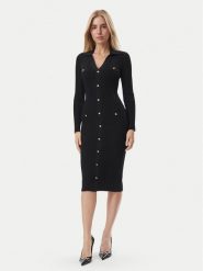 Marciano Guess Sukienka dzianinowa G6BK33 Z1636 Czarny Slim Fit. Czarne sukienki damskie Marciano Guess, z aplikacjami, z dzianiny, bez kołnierzyka, bez ramiączek. Za 1,089.00 zł.