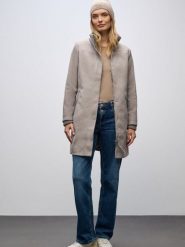 Street One Krótki płaszcz Kobiety beżowy, 46. Brązowe płaszcze damskie Street One, bez wzorów, z dzianiny, street, bez kołnierzyka, bez kaptura. Za 479.95 zł.