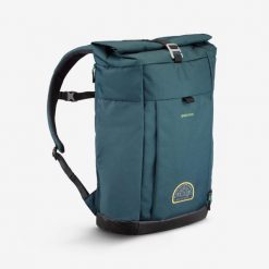 Plecak turystyczny Quechua Escape 500 Rolltop 23 litry. Niebieskie plecaki męskie QUECHUA, bez wzorów, sportowe. Za 169.96 zł.
