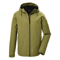 Kurtka z kapturem Killtec GW 32. Zielone kurtki męskie KILLTEC, bez wzorów, sportowe, z kapturem. W wyprzedaży za 347.50 zł.