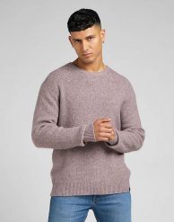 LEE MĘSKI SWETER LEE SEASONAL CREW PURPLE STORM L83ZDD70 112322657. Fioletowe swetry męskie Lee, l, bez wzorów, bez kołnierzyka, bez ramiączek. Za 199.99 zł.
