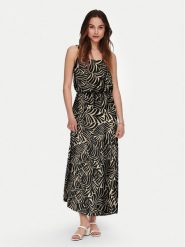 ONLY Sukienka letnia Nova 15222217 Czarny Regular Fit. Czarne sukienki damskie ONLY, na lato, bez wzorów, z wiskozy, bez kołnierzyka, bez ramiączek. Za 89.99 zł.
