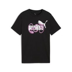 Młodzieżowa koszulka z grafiką i logo No. 1 PUMA Black. Czarna bluzki damskie Puma, m, bez wzorów, młodzieżowe, bez kołnierzyka, bez ramiączek. Za 89.00 zł.