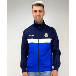 Sportowa bluza rozpinana na zamek błyskawiczny legendarnego zespołu Madridista. Bluzy damskie REAL MADRID, xl, bez wzorów, sportowe, bez ramiączek, bez kaptura. W wyprzedaży za 259.76 zł.