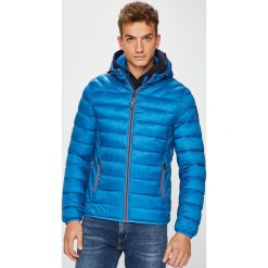 Napapijri - Kurtka. Niebieskie kurtki męskie Napapijri, l, bez wzorów, z materiału, z kapturem. W wyprzedaży za 579.90 zł.