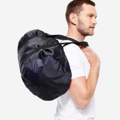 Torba fitness Domyos 30 l. Niebieskie torby sportowe męskie Decathlon, bez wzorów, z materiału, małe. Za 24.99 zł.