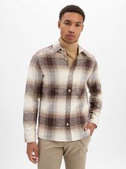 Drykorn Męska koszula casual - Dieggo Mężczyźni Comfort Fit Bawełna brązowy|beżowy w kratkę, M. Brązowe koszule męskie DRYKORN, m, bez wzorów, z bawełny, casualowe, bez kołnierzyka, bez ramiączek. Za 749.95 zł.