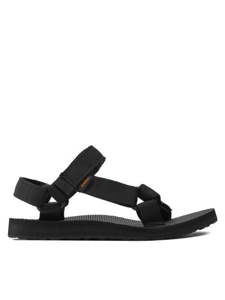 Teva Sandały Original Universal 1003987 Czarny. Czarne sandały damskie Teva, bez wzorów, z materiału, bez obcasa, na płaskiej podeszwie, bez zapięcia. Za 187.99 zł.