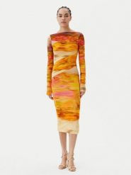PINKO Sukienka koktajlowa Beggin Abito 104838 A2G1 Kolorowy Slim Fit. Sukienki damskie Pinko, xl, bez wzorów, z syntetyku, wizytowe, bez kołnierzyka, bez ramiączek. Za 779.99 zł.