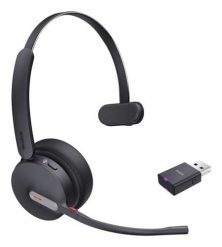 Yealink WH64 Hybrid Mono Teams Zestaw słuchawkowy Bezprzewodowy Opaska na głowę Biuro/centrum telefoniczne Micro-USB Bluetooth Czarny. Czarne słuchawki bezprzewodowe yealink. Za 577.99 zł.