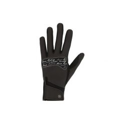 Rękawiczki jeździeckie Kipwarm. Czarne rękawiczki męskie FOUGANZA, bez wzorów, z elastanu. Za 59.99 zł.