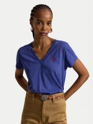 Polo Ralph Lauren T-Shirt 211B14611003 Niebieski Regular Fit. Niebieskie t-shirty damskie Polo Ralph Lauren, xxl, bez wzorów, z bawełny, bez kołnierzyka, bez ramiączek. Za 399.99 zł.
