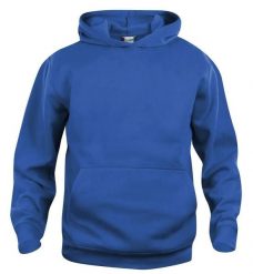 Clique Basic Hoody Junior blu chabrowy bluza z kapturem, materiał antymechacący. Niebieskie bluzy damskie CLIQUE, bez wzorów, z bawełny, bez ramiączek, z kapturem. Za 144.85 zł.