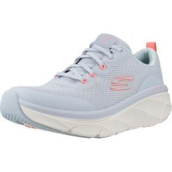 Buty SKECHERS 150095S Niebieski. Niebieskie obuwie sportowe damskie Skechers, bez wzorów, z tkaniny, bez zapięcia. Za 349.99 zł.