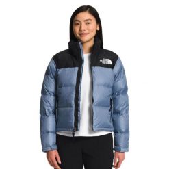 Kurtka turystyczna damska The North Face 1996 Retro Nuptse. Niebieskie kurtki sportowe damskie The North Face, xl, bez wzorów, z nylonu, bez ramiączek, bez kaptura. Za 1,038.24 zł.