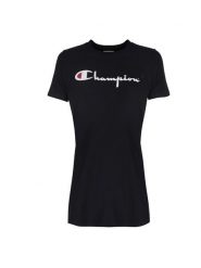 Champion T-Shirt "Long Top" | 110045 | Kobieta | Czarny. Czarne t-shirty damskie Champion, s, bez wzorów, z bawełny, bez kołnierzyka, bez ramiączek. W wyprzedaży za 79.00 zł.