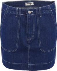 SPÓDNICA WRANGLER CARPENTER SKIRT WORKWEAR BLUE W29WFH20X 112128597. Niebieskie spódnice damskie Wrangler, s, bez wzorów. W wyprzedaży za 49.99 zł.